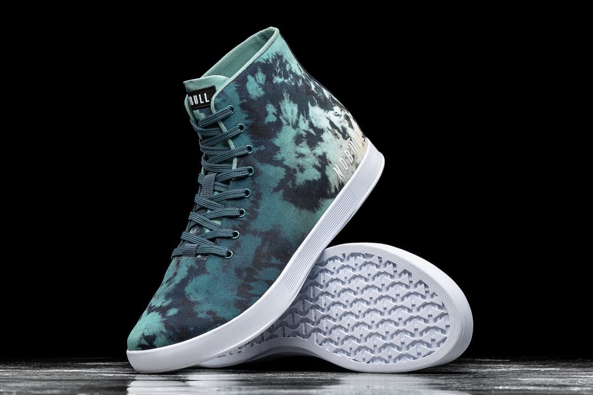 Nobull High-Top Tie-Dye Canvas Men's Trainers Turquoise | Australia (HT5432)